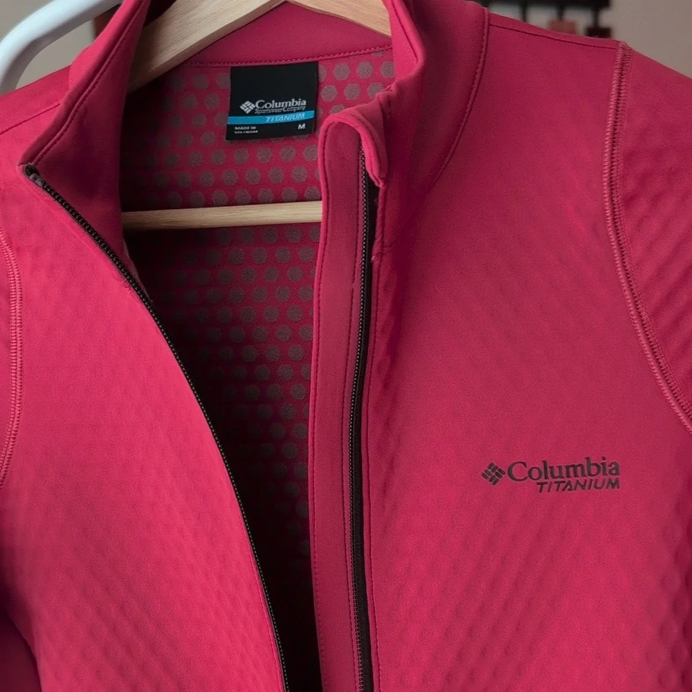 Columbia Crystal Leaf Omni-Heat Helix full-zip jacket, Red/Salmon, Ladies Medium - Picture 4 of 9